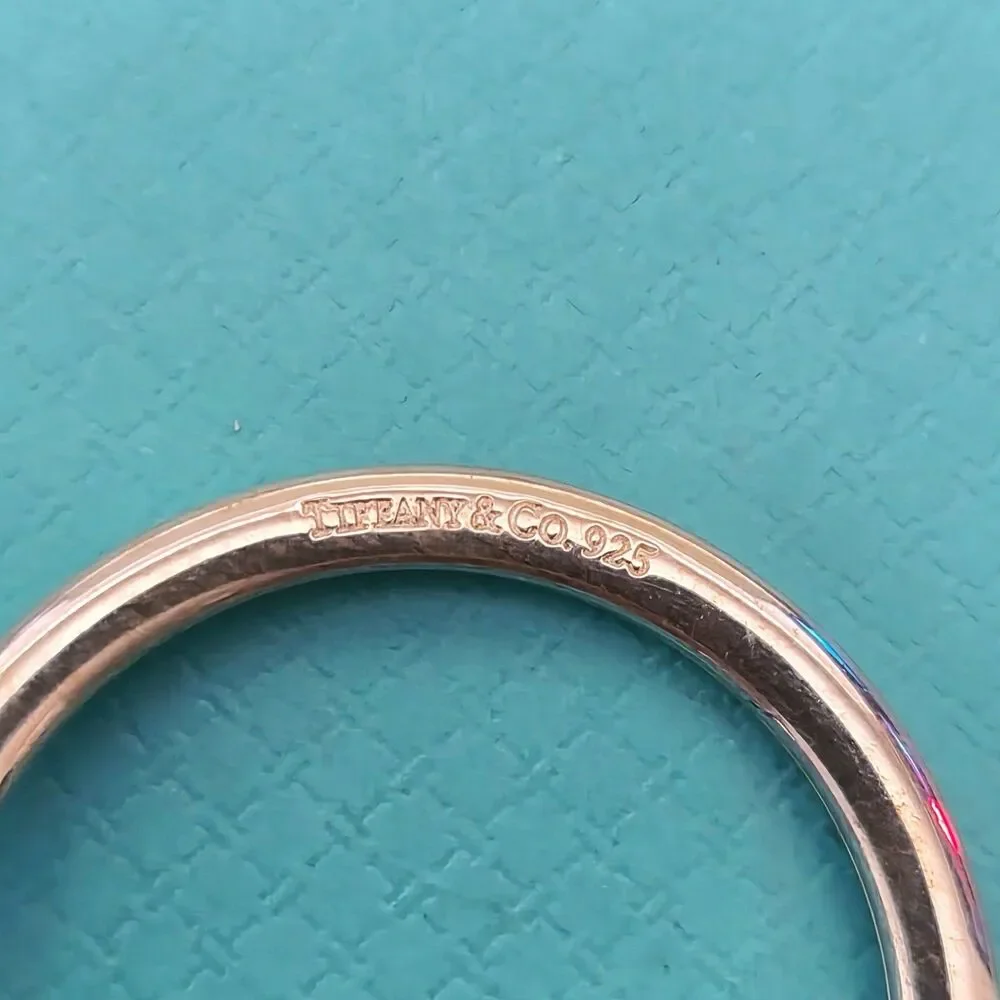 Tiffany & Co. Return to Tiffany Heart Tag Sterling Silver Key Ring Keychain 925